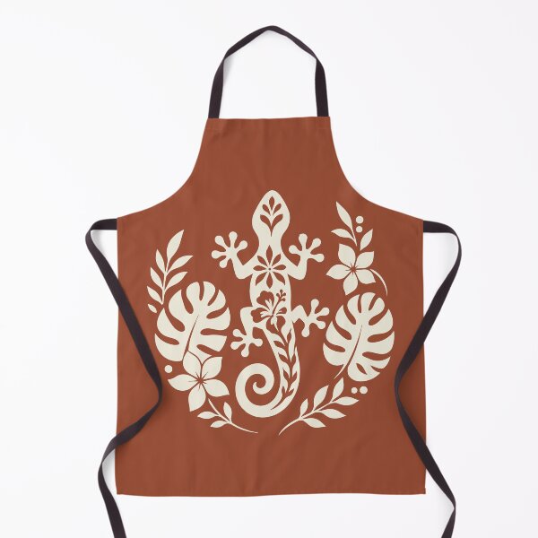 Item preview, Polynesian Gecko Tifaifai – Cream & Terracotta Boho Lizard designed and sold by Tahitifaifai.
