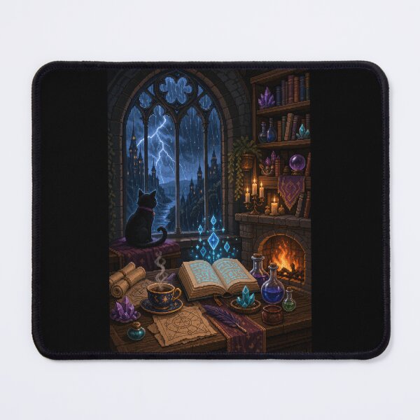 Item preview, Stormlit Spellbook and Black Cat Library designed and sold by Sketchlegacy.