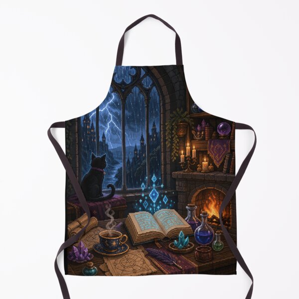 Item preview, Stormlit Spellbook and Black Cat Library designed and sold by Sketchlegacy.