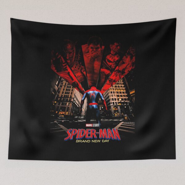 Item preview, Spider Hero Red Sky City Cinematic Comic Poster designed and sold by Krasnovaovaova.
