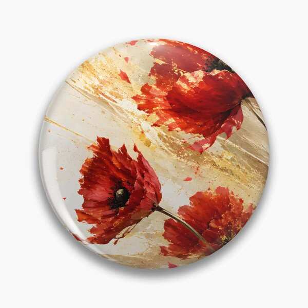 Item preview, Dance of Fireflowers | Luxury Abstract Poppy Wall Art designed and sold by bauschberts.