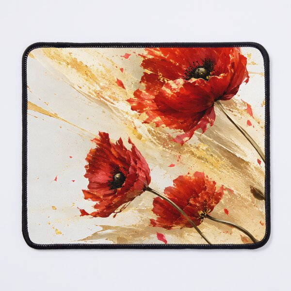 Item preview, Dance of Fireflowers | Luxury Abstract Poppy Wall Art designed and sold by bauschberts.