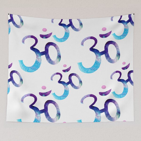 Item preview, Watercolor Om Symbol Spiritual Indian Art designed and sold by OrPolly.