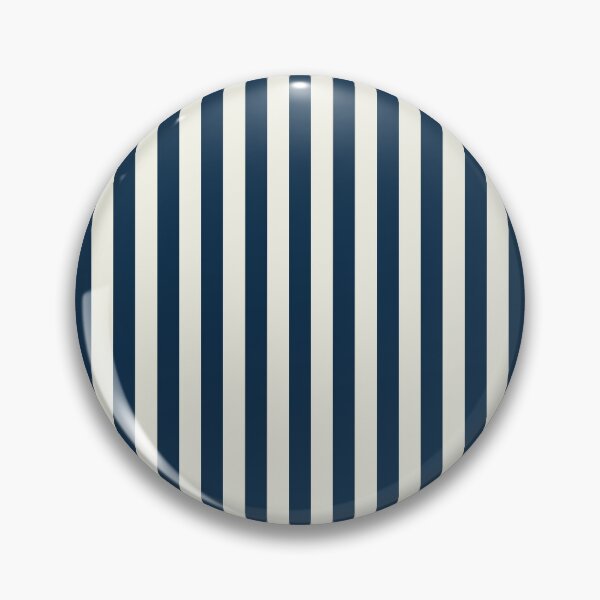 Item preview, Coastal Scandi Cottage Stripes Vertical Pattern in Dark Blue and Off White designed and sold by kierkegaard.