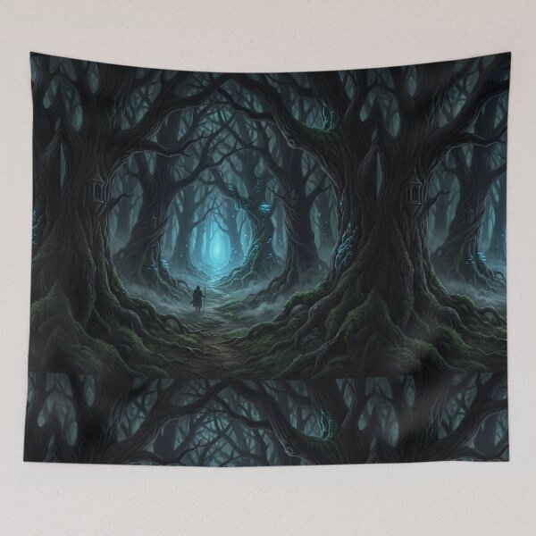 Item preview, Dark Enchanted Forest Lord of the Rings Mirkwood Fantasy Landscape Art designed and sold by LunaMarkos.