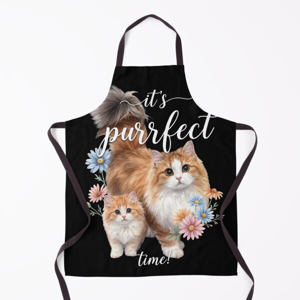 Item preview, Cute Ginger Cat Mom and Kitten Watercolor Floral Aesthetic designed and sold by MAGICKEY2024.
