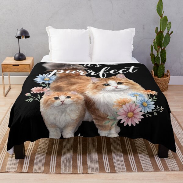 Item preview, Cute Ginger Cat Mom and Kitten Watercolor Floral Aesthetic designed and sold by MAGICKEY2024.