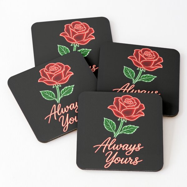 Item preview, Always Yours Romantic Neon Rose Love Graphic designed and sold by WHConwayDesigns.