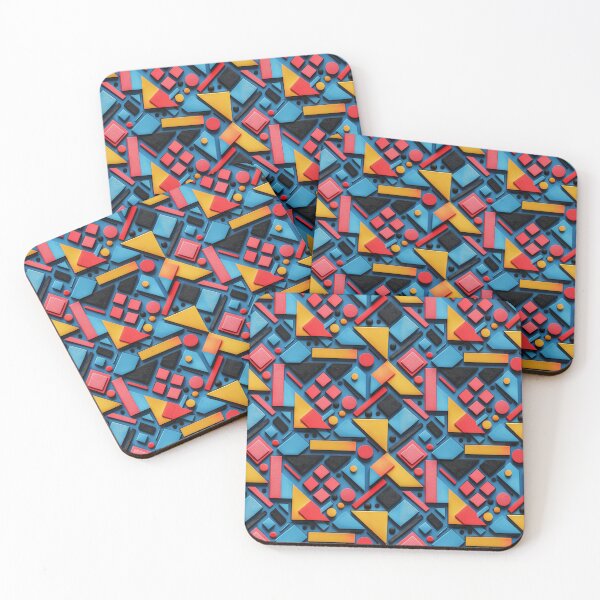 Item preview, Abstract Colorful Geometric Wooden Shapes Pattern designed and sold by NTGUILTY.