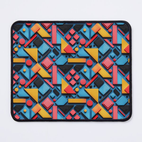Item preview, Abstract Colorful Geometric Wooden Shapes Pattern designed and sold by NTGUILTY.