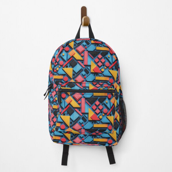 Item preview, Abstract Colorful Geometric Wooden Shapes Pattern designed and sold by NTGUILTY.