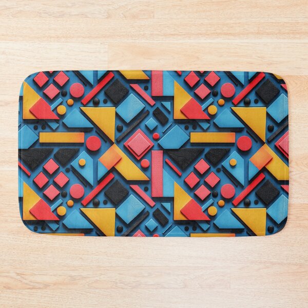 Item preview, Abstract Colorful Geometric Wooden Shapes Pattern designed and sold by NTGUILTY.