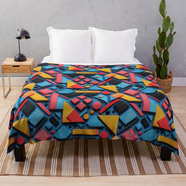 Item preview, Abstract Colorful Geometric Wooden Shapes Pattern designed and sold by NTGUILTY.