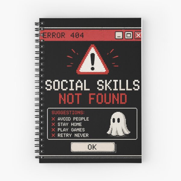 Item preview, Error 404 Social Skills Not Found – Funny Introvert Meme designed and sold by Revyra Design .