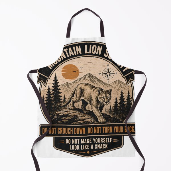 Item preview, Mountain Lion Society Do Not Turn Your Back Funny Cougar Hiking Safety designed and sold by WearTheVibe Store.