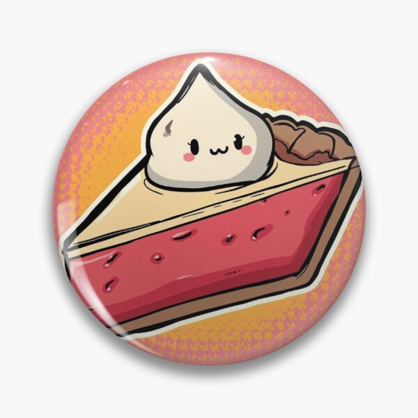 Item preview, Cute Kawaii Pie Slice with Whipped Cream Face designed and sold by Uniquely Yours.