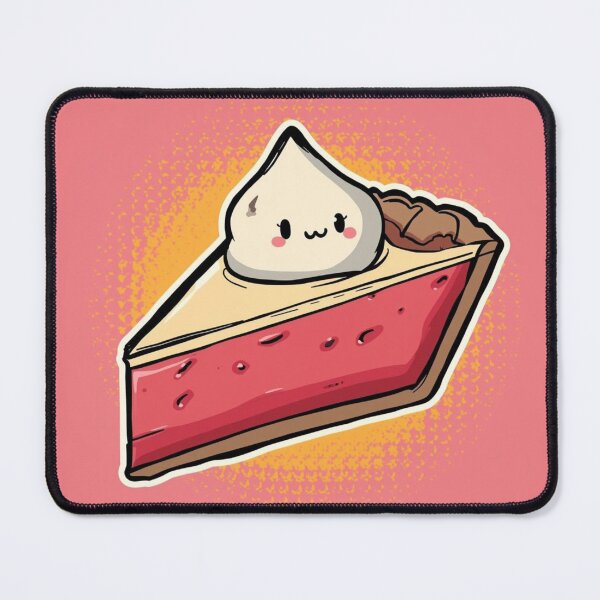 Item preview, Cute Kawaii Pie Slice with Whipped Cream Face designed and sold by Uniquely Yours.