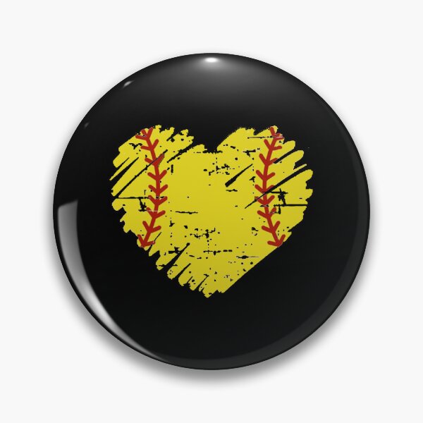Item preview, Distressed Softball Heart  designed and sold by Gbriel3.