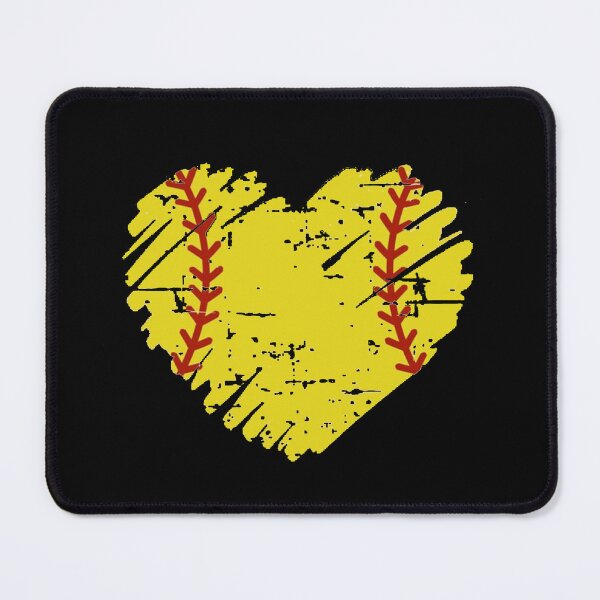 Item preview, Distressed Softball Heart designed and sold by Gbriel3.
