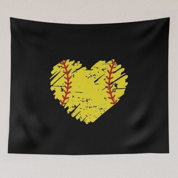 Item preview, Distressed Softball Heart  designed and sold by Gbriel3.
