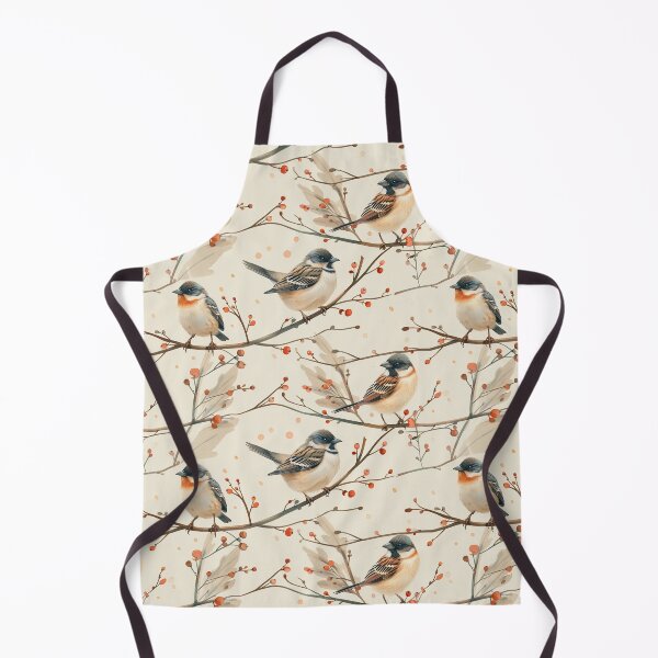 Item preview, Watercolor Birds on Branches Seamless Pattern designed and sold by NTGUILTY.