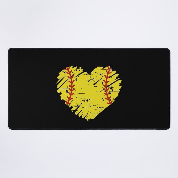 Item preview, Distressed Softball Heart designed and sold by Gbriel3.