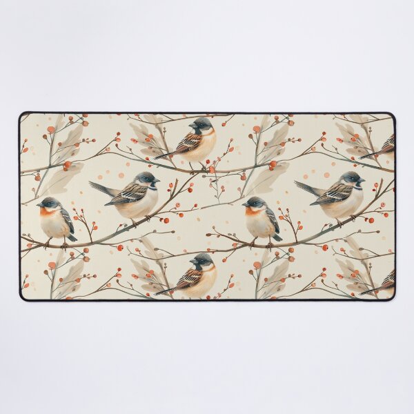 Item preview, Watercolor Birds on Branches Seamless Pattern designed and sold by NTGUILTY.