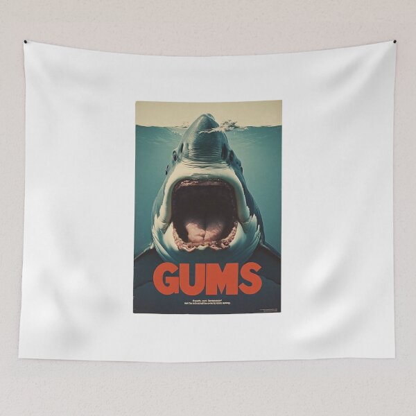Item preview, Gums - Jaws Parody Poster! designed and sold by IanBakerToons.