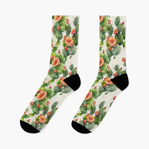 Item preview, Watercolor Blooming Cactus Seamless Pattern designed and sold by NTGUILTY.