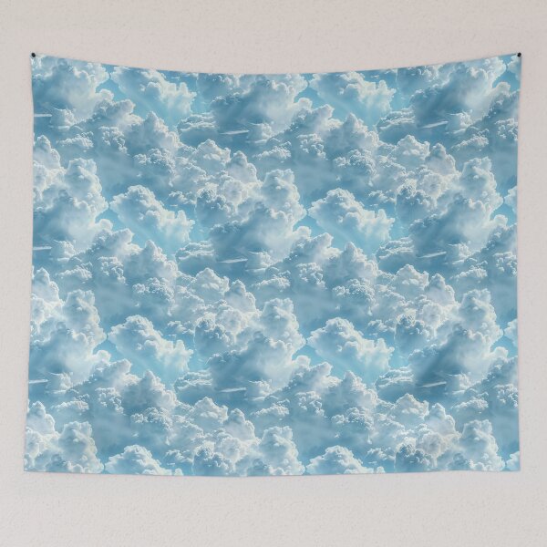 Item preview, Fluffy White Clouds Blue Sky Seamless Pattern designed and sold by NTGUILTY.