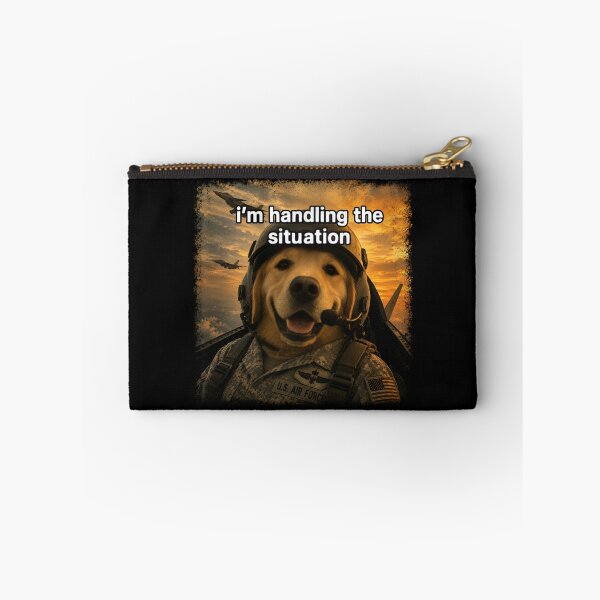 Item preview, I'm Handling the Situation – Funny Pilot Dog Meme designed and sold by SidTastic .