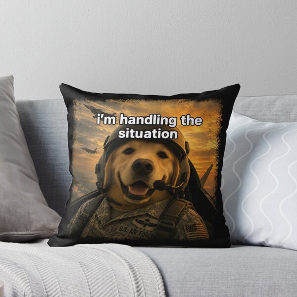 Item preview, I'm Handling the Situation – Funny Pilot Dog Meme designed and sold by SidTastic .