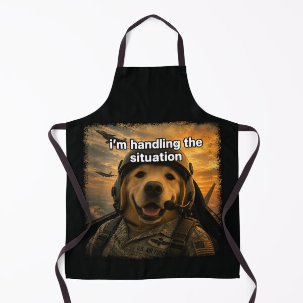 Item preview, I'm Handling the Situation – Funny Pilot Dog Meme designed and sold by SidTastic .