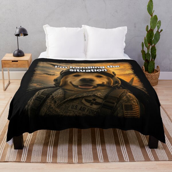 Item preview, I'm Handling the Situation – Funny Pilot Dog Meme designed and sold by SidTastic .