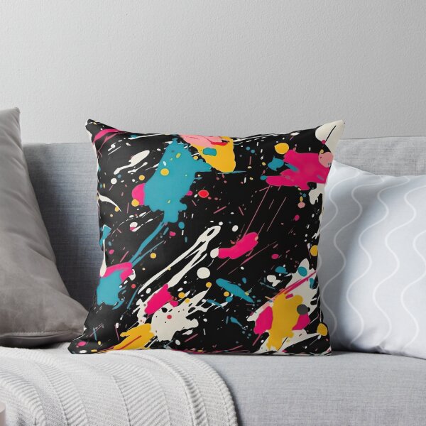 Item preview, Dark Neon Paint Splatter Urban Graffiti Pattern designed and sold by VibeShift Studio.