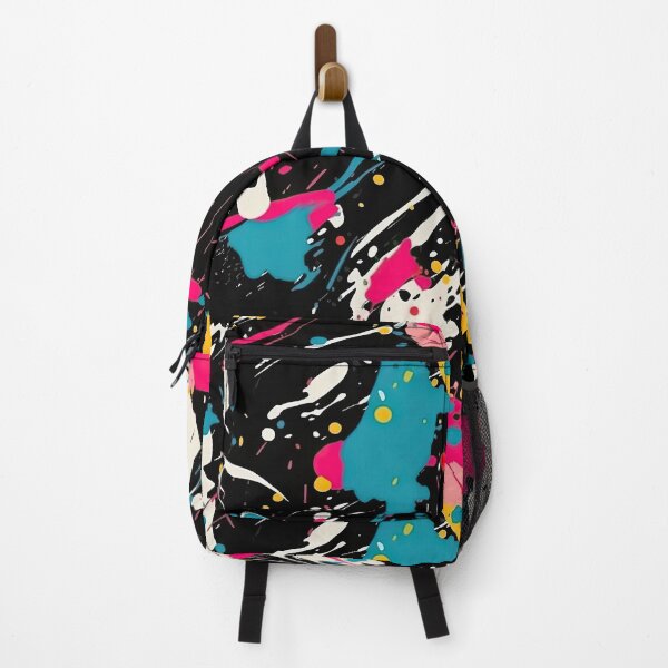 Item preview, Dark Neon Paint Splatter Urban Graffiti Pattern designed and sold by VibeShift Studio.