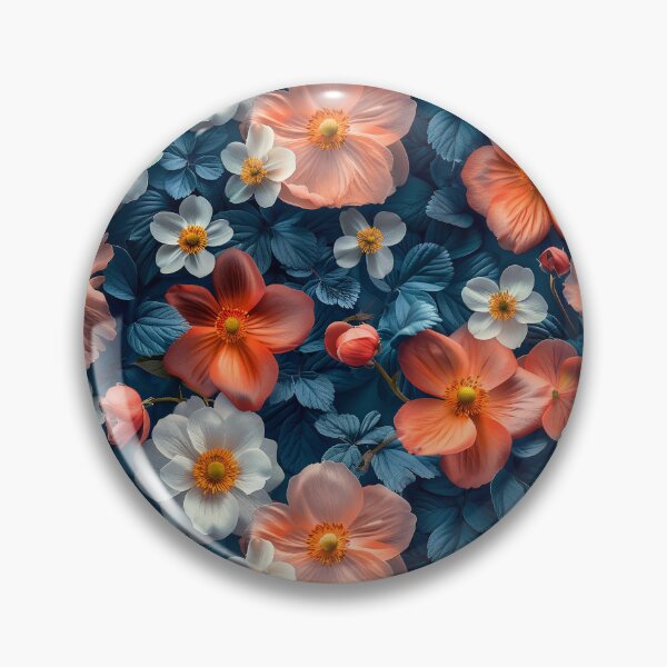 Item preview, Peach and White Floral Seamless Pattern designed and sold by NTGUILTY.