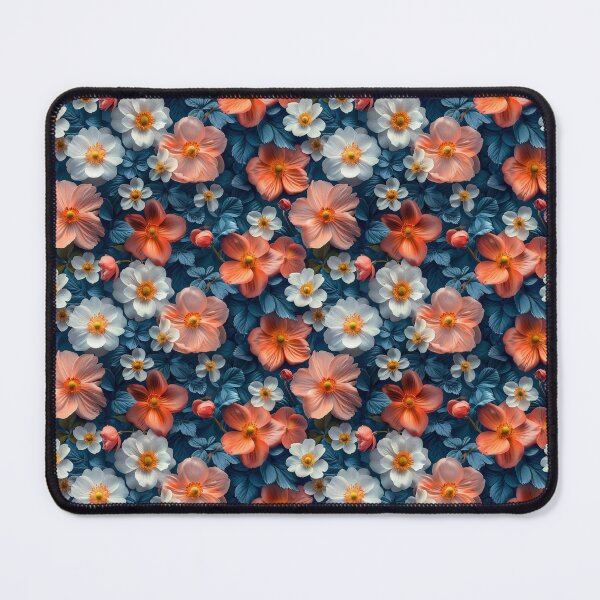 Item preview, Peach and White Floral Seamless Pattern designed and sold by NTGUILTY.