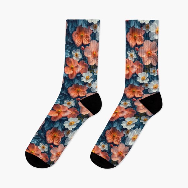 Item preview, Peach and White Floral Seamless Pattern designed and sold by NTGUILTY.