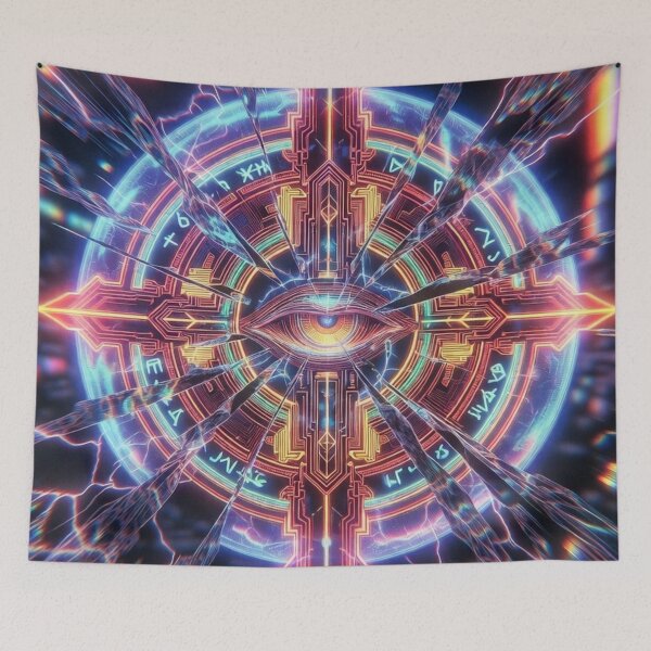 Item preview, "Neon Shield: Evil Eye Protection & Power Sigil" designed and sold by RavenCrow444.