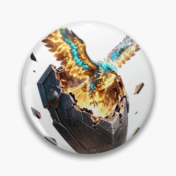 Item preview, The Iron Guardian - Shattered Shield Glowing Falcon designed and sold by Chrome cinematic.