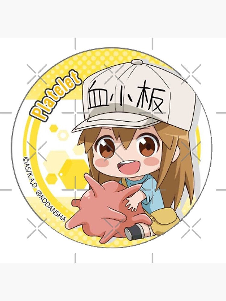 Platelet 1, Hataraku Saibou (Cells at Work) Magnet for Sale by Jake  Hunter