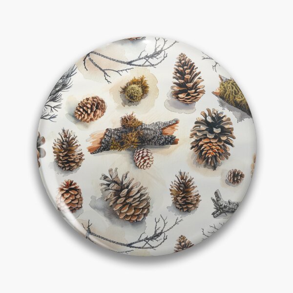Item preview, Watercolor Pine Cones Forest Seamless Pattern designed and sold by NTGUILTY.