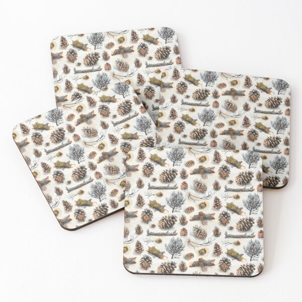 Item preview, Watercolor Pine Cones Forest Seamless Pattern designed and sold by NTGUILTY.