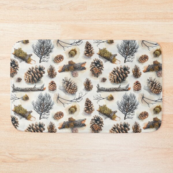 Item preview, Watercolor Pine Cones Forest Seamless Pattern designed and sold by NTGUILTY.