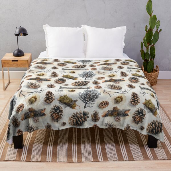 Item preview, Watercolor Pine Cones Forest Seamless Pattern designed and sold by NTGUILTY.