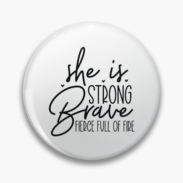 Item preview, She Is Strong Brave Fierce Full Of Fire - Motivational Quotes Retro Vintage Woman Power Gift designed and sold by FuzionRaptor.