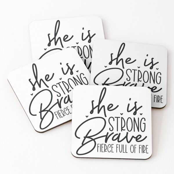 Item preview, She Is Strong Brave Fierce Full Of Fire - Motivational Quotes Retro Vintage Woman Power Gift designed and sold by FuzionRaptor.