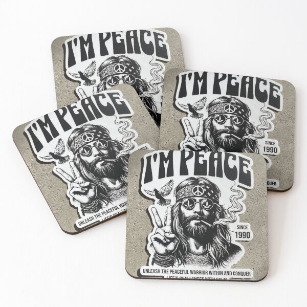 Item preview, I'm Peace Hippie Peaceful Warrior Sticker | Vintage 1960s 1970s Retro Peace Lover Design designed and sold by MAStrends.