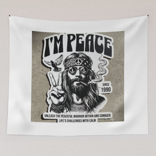 Item preview, I'm Peace Hippie Peaceful Warrior Sticker | Vintage 1960s 1970s Retro Peace Lover Design designed and sold by MAStrends.